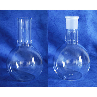 Quartz Flat Bottom Flask with Optional Sockets
